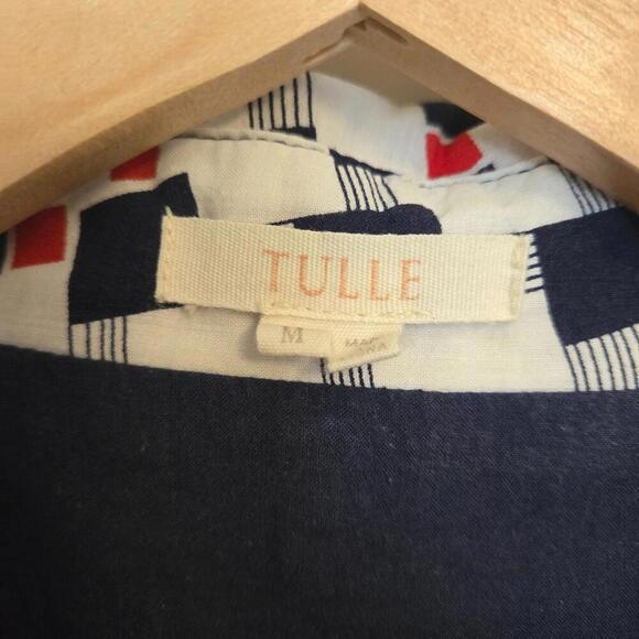 TULLE Geometric Print Sleeveless Fit & Flare Retro Vintage Style Dress w/Pockets - Picture 3 of 5